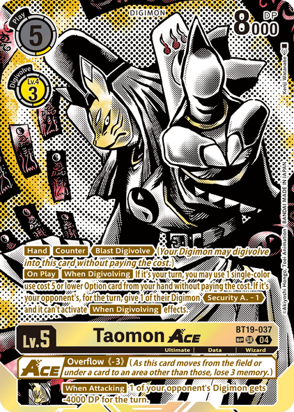 BT19-037, SR, Taomon ACE (Special Rare)