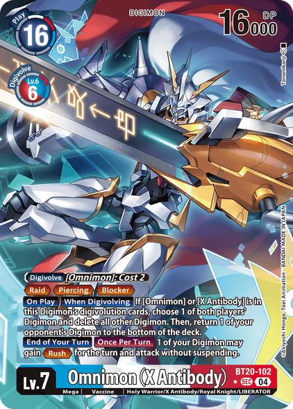 BT20-102, SEC, Omnimon (X Antibody) (Alternate Art)
