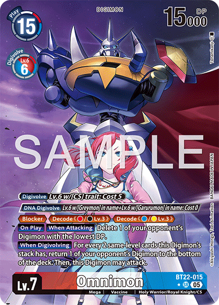 BT22-015, SR, Omnimon (Alternate Art)