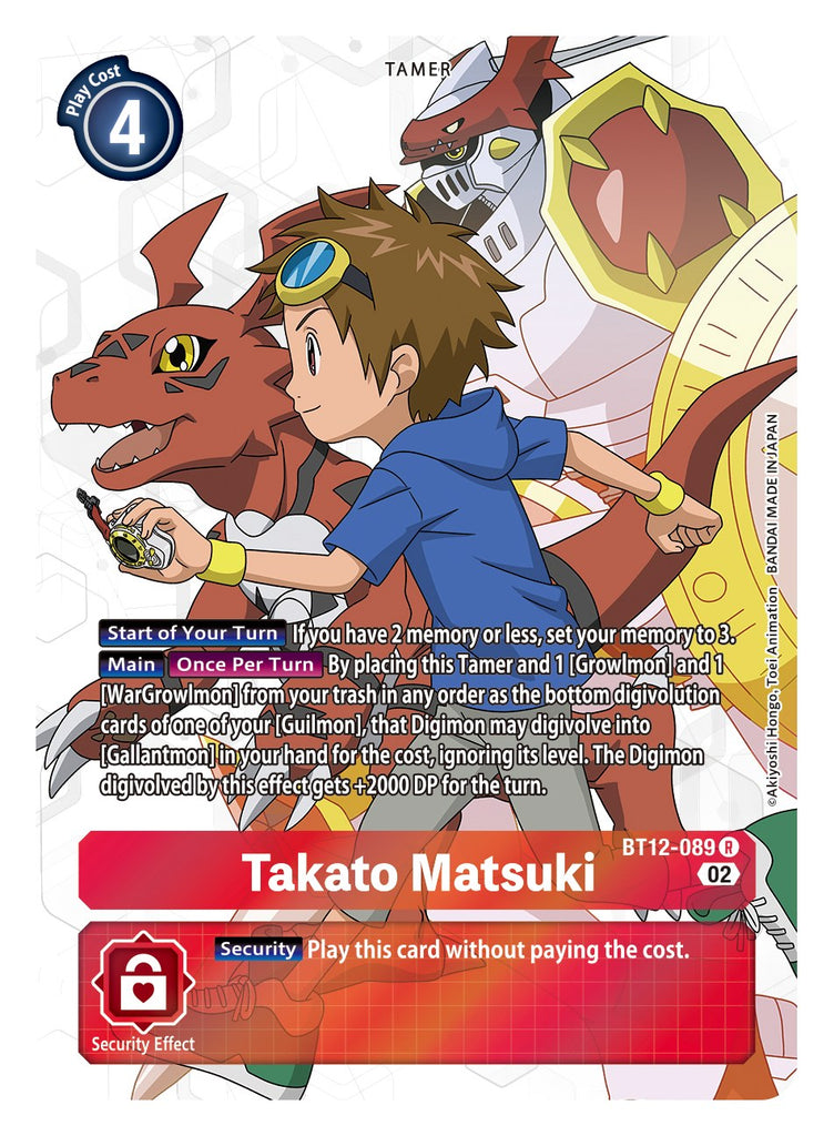 BT12-089, R, Takato Matsuki (Alternate Art)