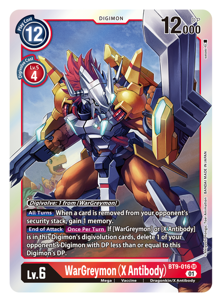 BT09-016 SR, WarGreymon (X Antibody) – Kai of Cards