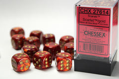 Chessex - Scarab 16mm d6 Dice Block™ (12 dice)