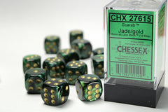 Chessex - Scarab 16mm d6 Dice Block™ (12 dice)