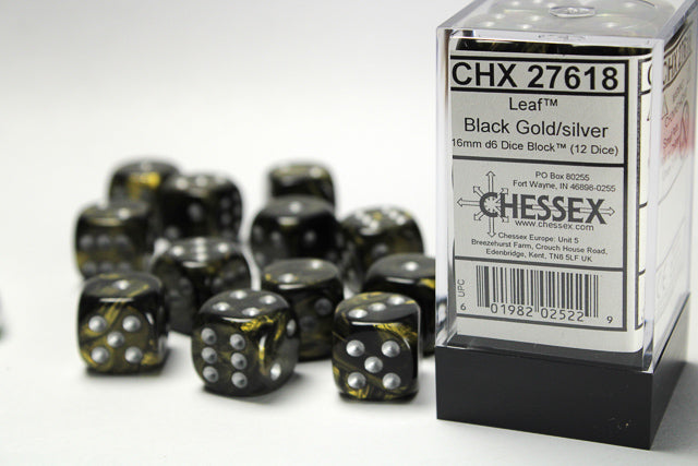 Chessex - Leaf 16mm d6 Dice Block™ (12 dice)