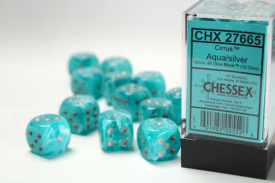 Chessex - Cirrus 16mm d6 Dice Block™ (12 dice)