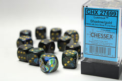 Chessex - Lustrous 16mm d6 Dice Block™ (12 dice)