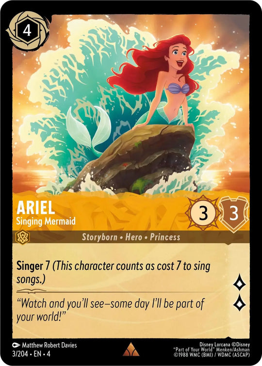 4URS-003, R, Ariel, Singing Mermaid (Foil)