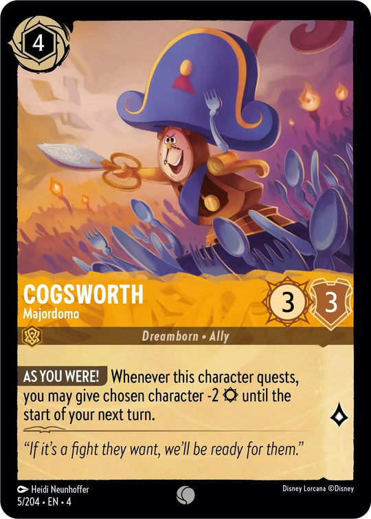 4URS-005, C, Cogsworth, Majordomo (Foil)