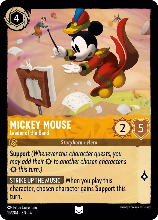 4URS-015, UC, Mickey Mouse, Leader of the Band (Foil)