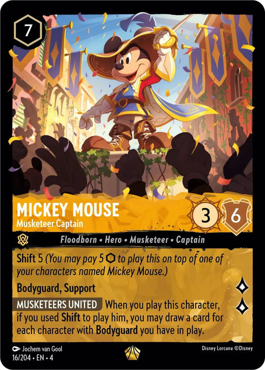 4URS-016, L, Mickey Mouse, Musketeer Captain (Foil)