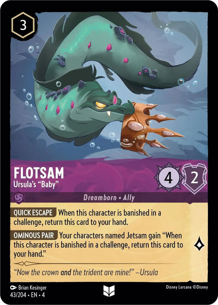 4URS-043, UC, Flotsam, Ursula's "Baby" (Foil)