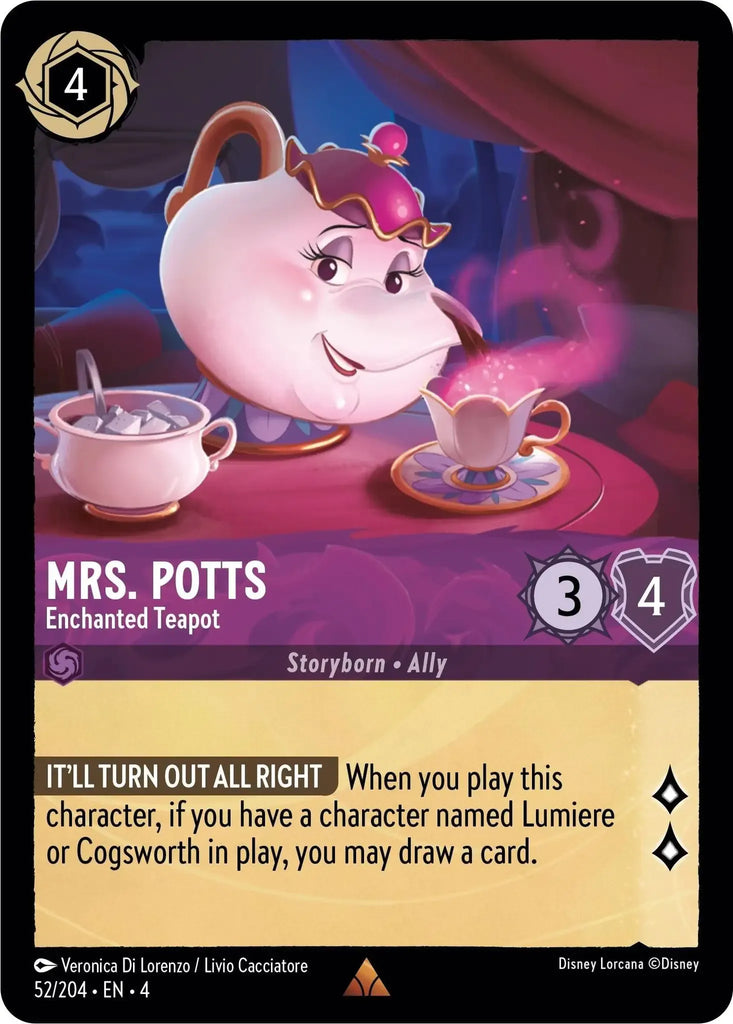 4URS-052, R, Mrs. Potts, Enchanted Teapot
