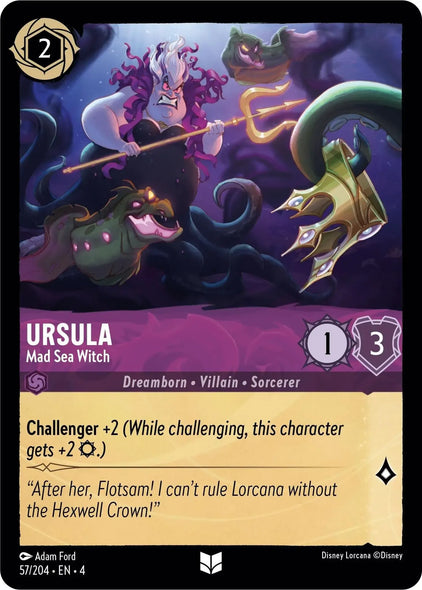 4URS-057, UC, Ursula, Mad Sea Witch (Foil)
