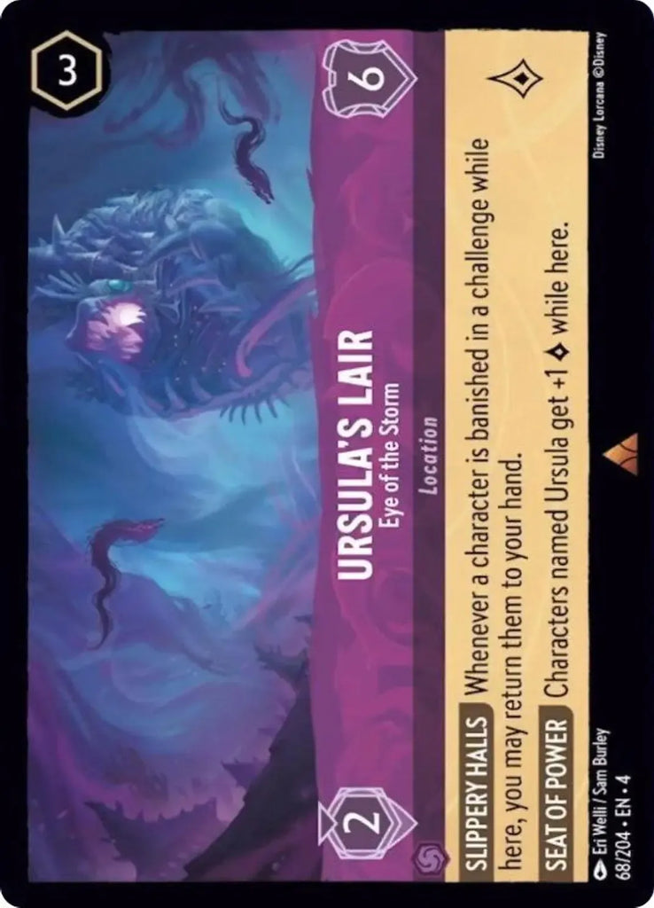 4URS-068, R, Ursula's Lair, Eye of the Storm (Foil)