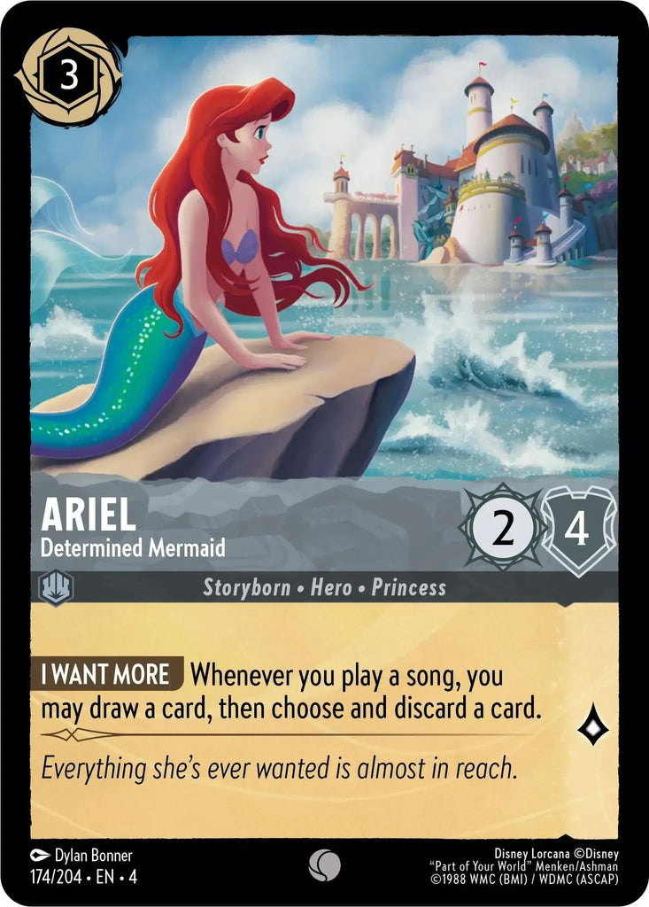4URS-174, C, Ariel, Determined Mermaid (Foil)