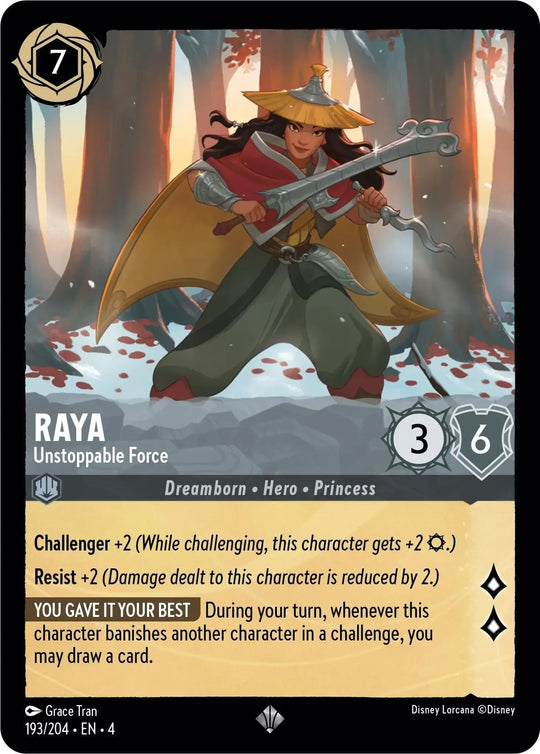 4URS-193, SR, Raya, Unstoppable Force (Foil)