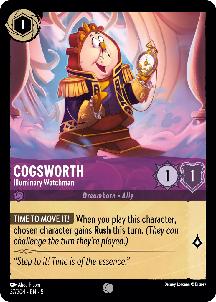5SSK-037, C, Cogsworth - Illuminary Watchman (Foil)