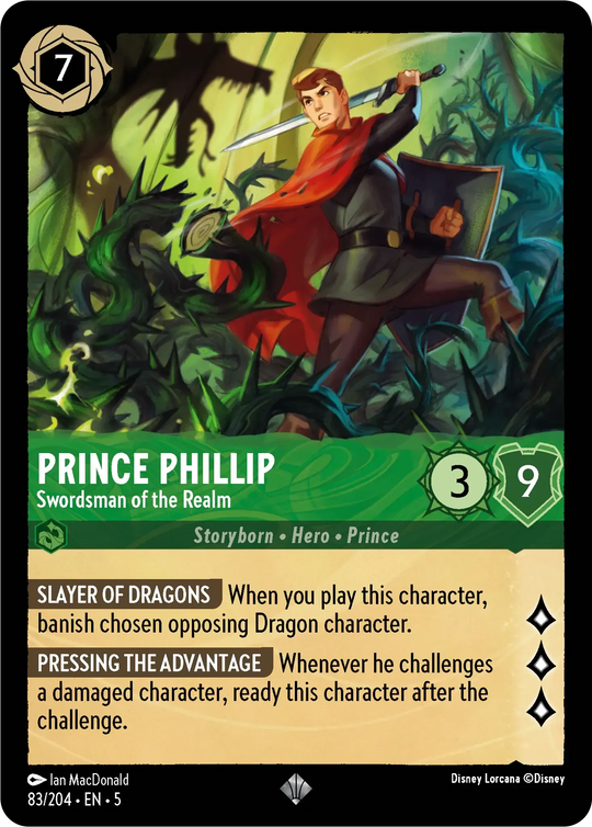 5SSK-083, SR, Prince Phillip - Swordsman of the Kingdom