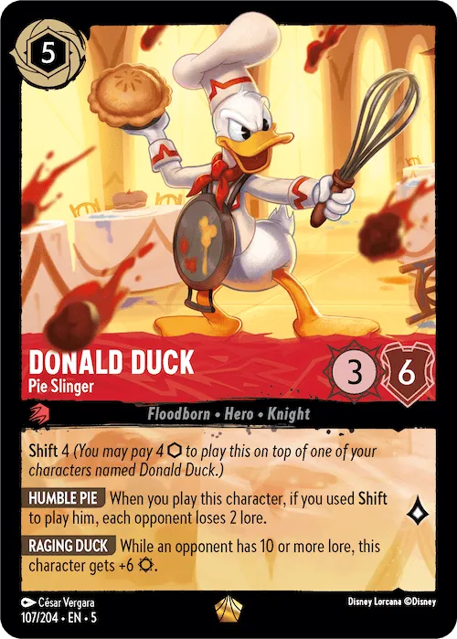 5SSK-107, L, Donald Duck - Pie Slinger (Foil)