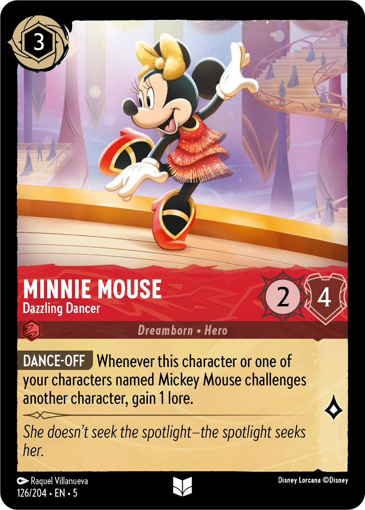 5SSK-126, UC, Minnie Mouse - Dazzling Dancer (Foil)