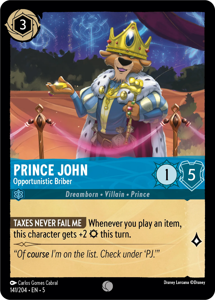 5SSK-141, C, Prince John - Opportunistic Briber (Foil)