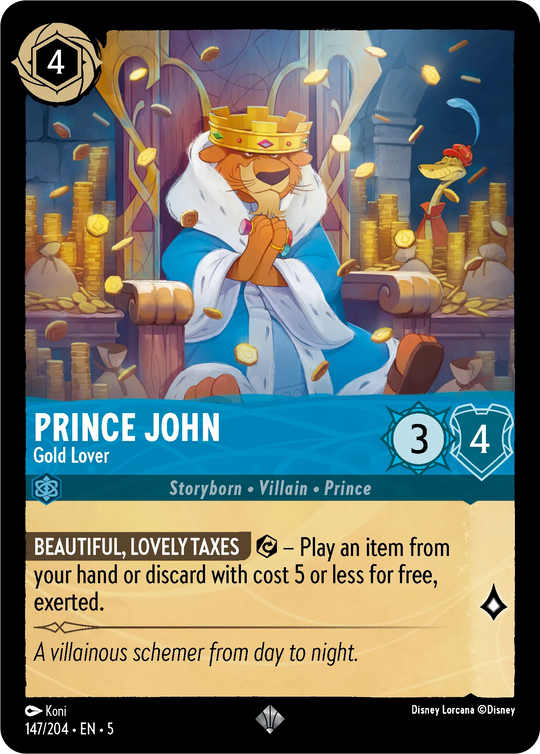 5SSK-147, SR, Prince John - Gold Lover (Foil)