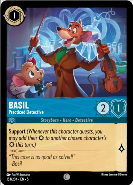 5SSK-153, C, Basil - Practiced Detective (Foil)