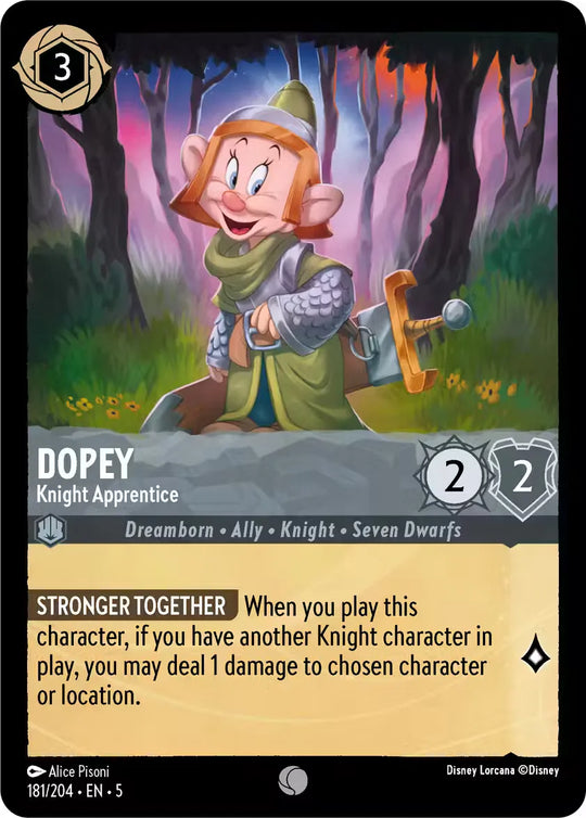 5SSK-181, C, Dopey - Knight Apprentice (Foil)