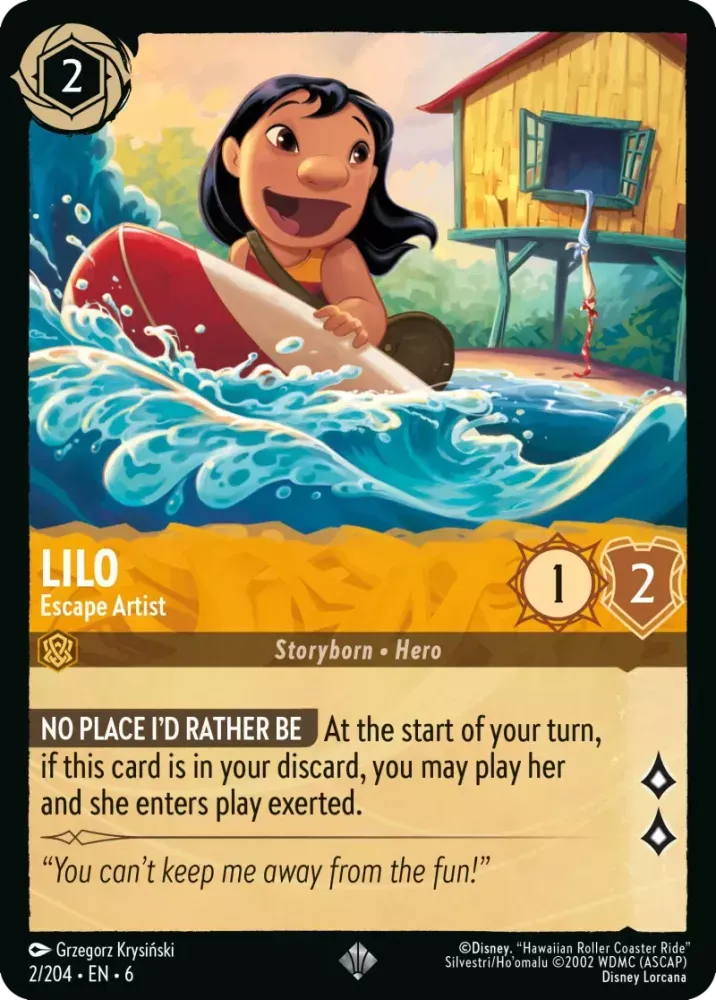 6AZS-002, SR, Lilo - Escape Artist (Foil)