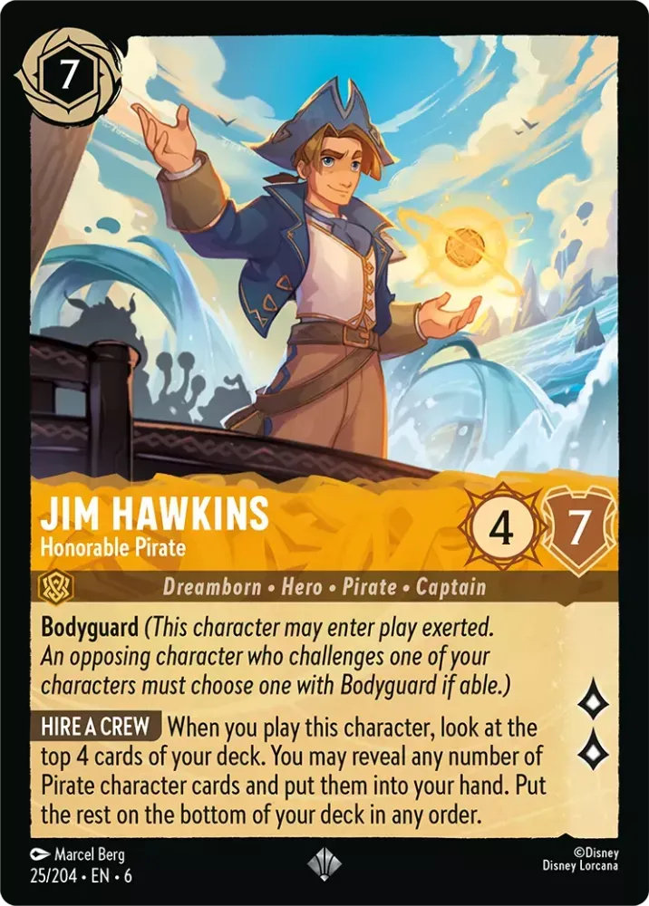 6AZS-025, SR, Jim Hawkins - Honorable Pirate (Foil)