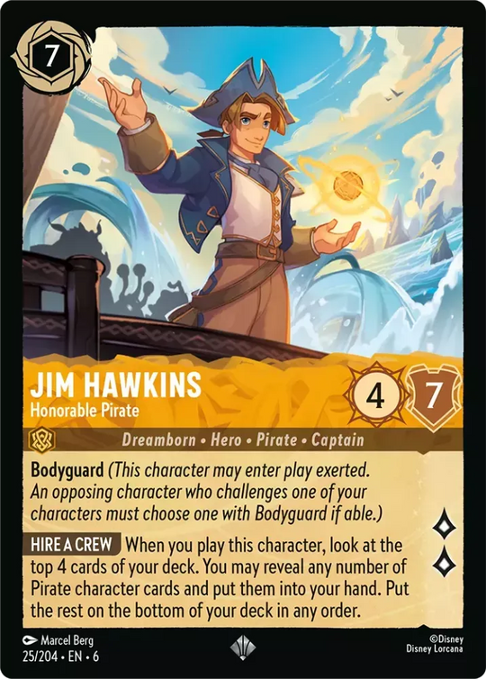 6AZS-025, SR, Jim Hawkins - Honorable Pirate (Foil)