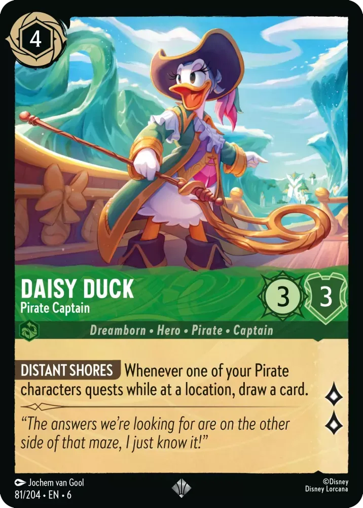 6AZS-081, SR, Daisy Duck - Pirate Captain