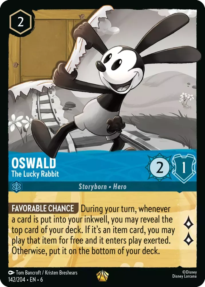 6AZS-142, L, Oswald - The Lucky Rabbit (Foil)