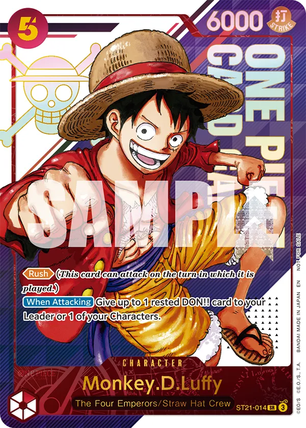 ST21-014, SR, Monkey.D.Luffy (3rd Anniversary Treasure Campaign)