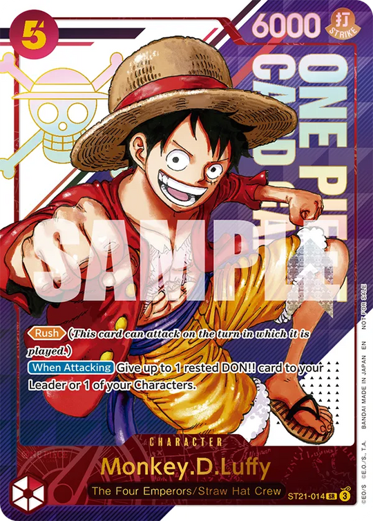 ST21-014, SR, Monkey.D.Luffy (3rd Anniversary Treasure Campaign)