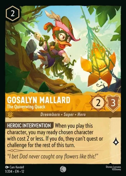 12WIL-001, C, Gosalyn Mallard - The Quiverwing Quack (Foil)