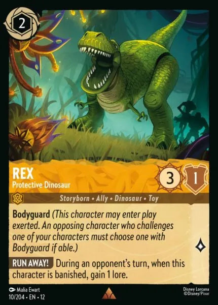 12WIL-010, R, Rex - Protective Dinosaur (Foil)