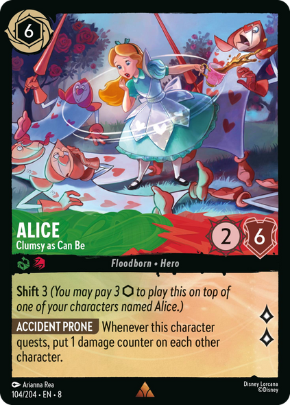 8ROF-104, R, Alice - Clumsy as Can Be (Foil)