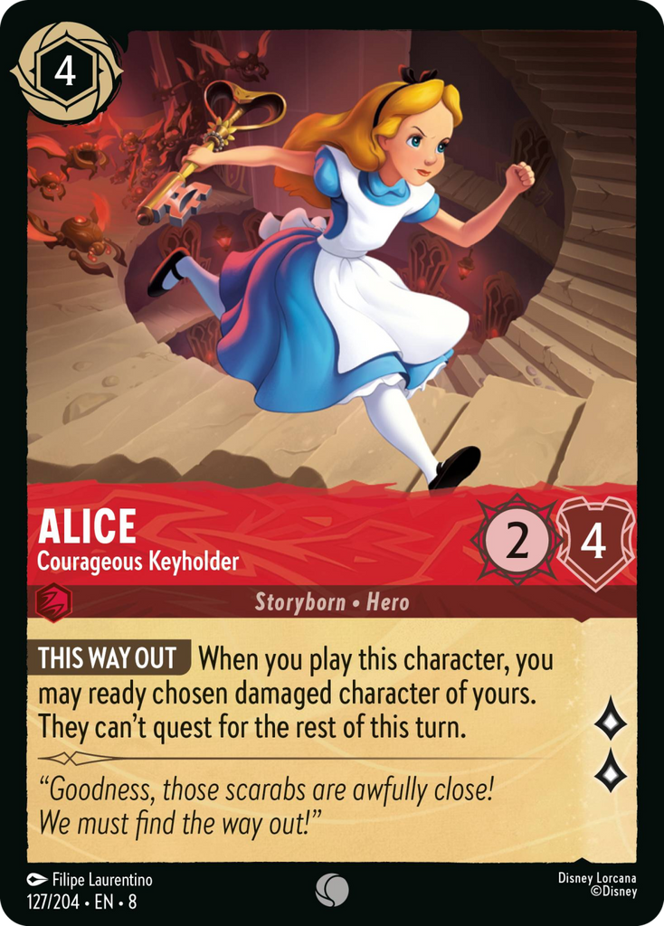 8ROF-127, C, Alice - Courageous Keyholder (Foil)