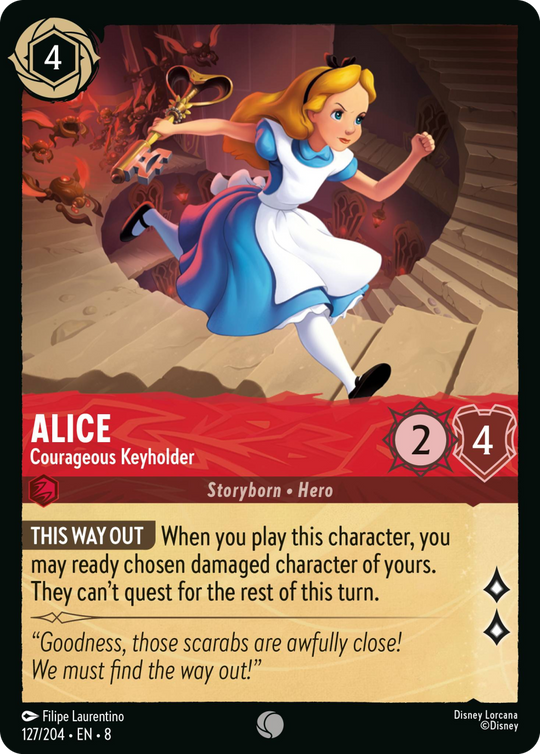 8ROF-127, C, Alice - Courageous Keyholder (Foil)