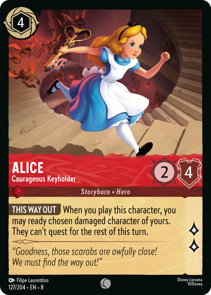 8ROF-127, C, Alice - Courageous Keyholder (Foil)