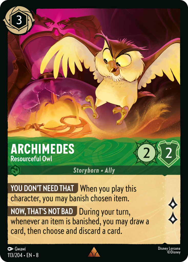 8ROF-113, R, Archimedes - Resourceful Owl