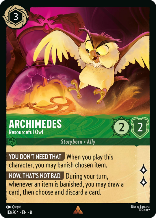 8ROF-113, R, Archimedes - Resourceful Owl (Foil)