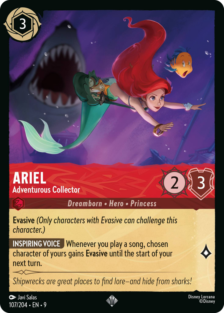 9FAB-107, SR, Ariel - Adventurous Collector (Foil)