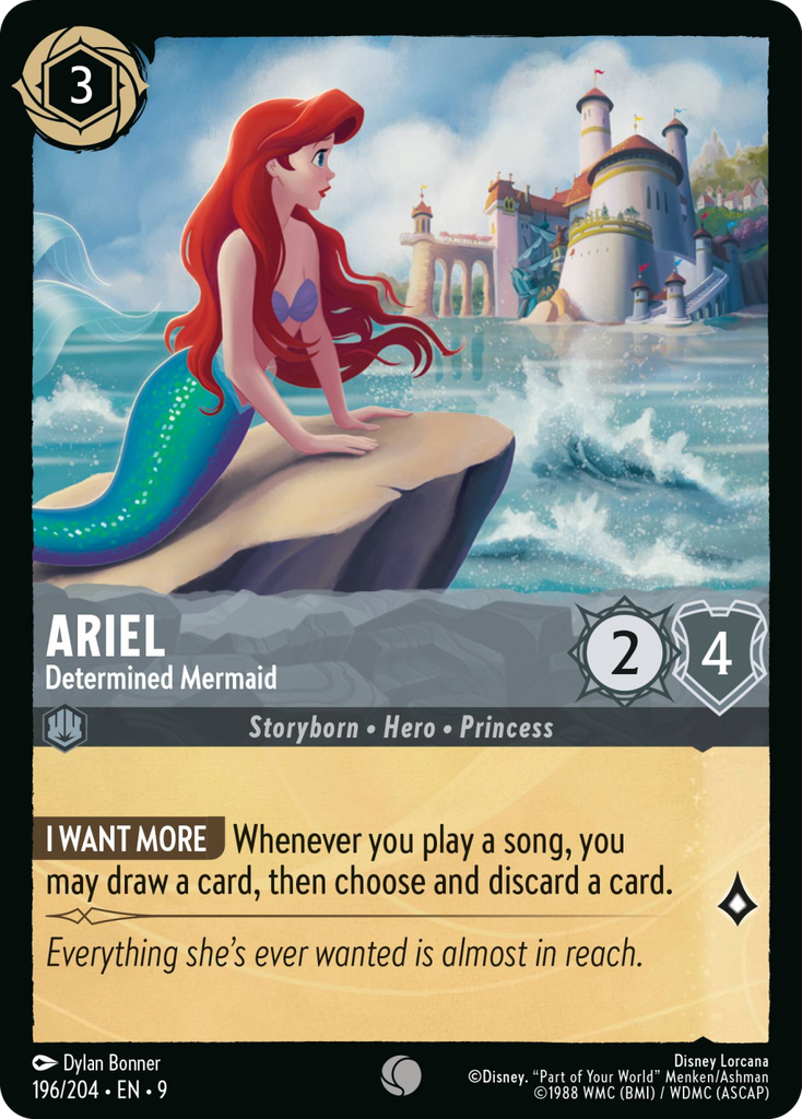 9FAB-196, C, Ariel - Determined Mermaid (Foil)