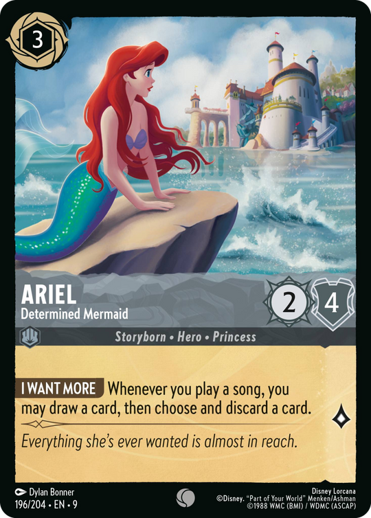9FAB-196, C, Ariel - Determined Mermaid (Foil)