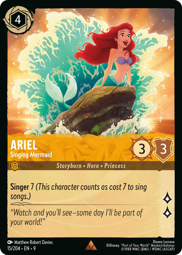 9FAB-015, R, Ariel - Singing Mermaid