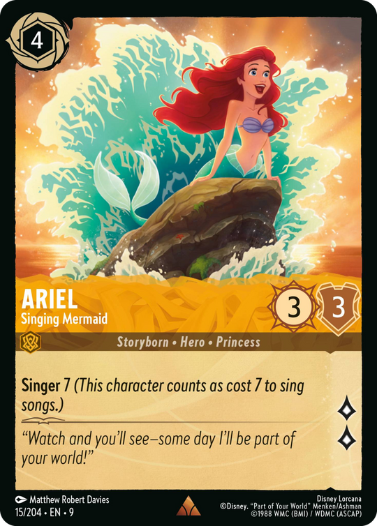 9FAB-015, R, Ariel - Singing Mermaid