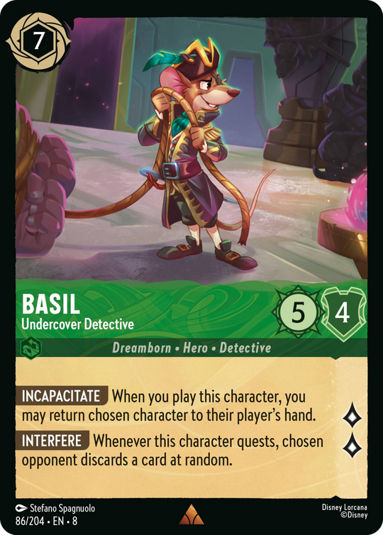 8ROF-086, R, Basil - Undercover Detective (Foil)