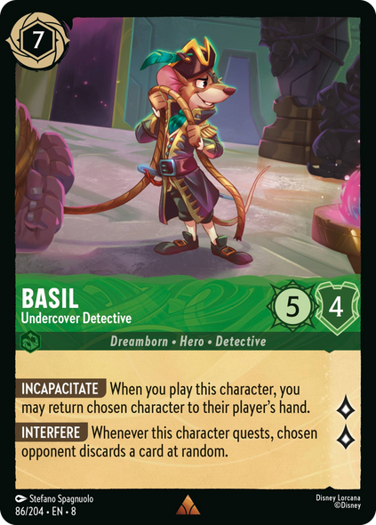 8ROF-086, R, Basil - Undercover Detective (Foil)